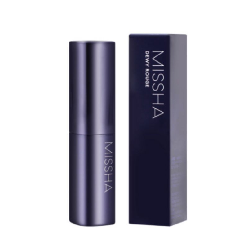 MISSHA Dewy Rouge Lipstick Moisturizing Glossy Lipstick Long Lasting Hydrating Korean Lip Makeup 3.3g