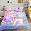 2023 New Style Unicorn Printing 3D Bedding Suit 100% Polyester Bedroom Decor Microfiber Comfortable Luxury Quilt Cover