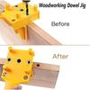 Wood Doweling Jig Handheld Pocket Hole Jig System 6/8/10mm Drill Bit Puncher Straight Hole Locator For Carpentry Dowel Joints