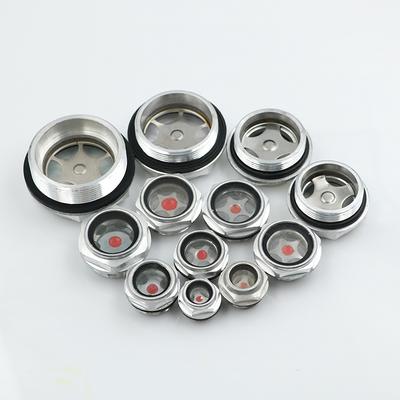 1Pcs Aluminum Alloy Oil Window High Temperature Press Fit Oil Sight Hexagon Screw-In Aluminum Oil Mirror
