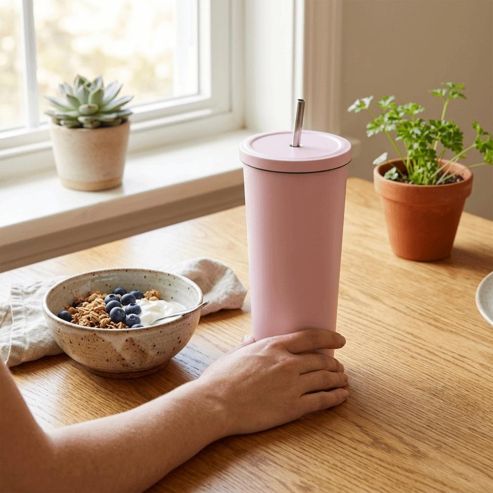 S láhví Tube Tumbler 750ml, přenosným kovovým hrnkem pro venkovní hydrataci