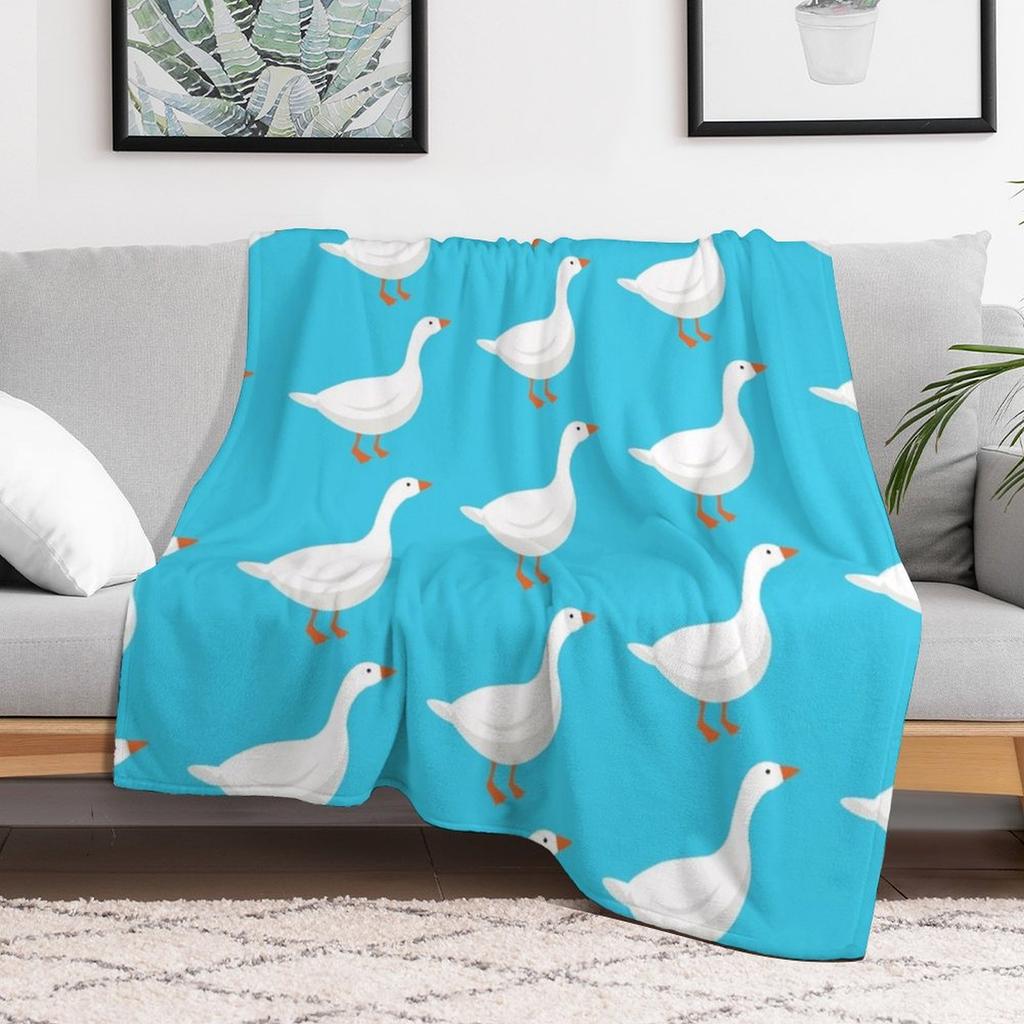Untitled Goose Throw Blanket Cozy Home Blanket Gift for Christmas Holiday