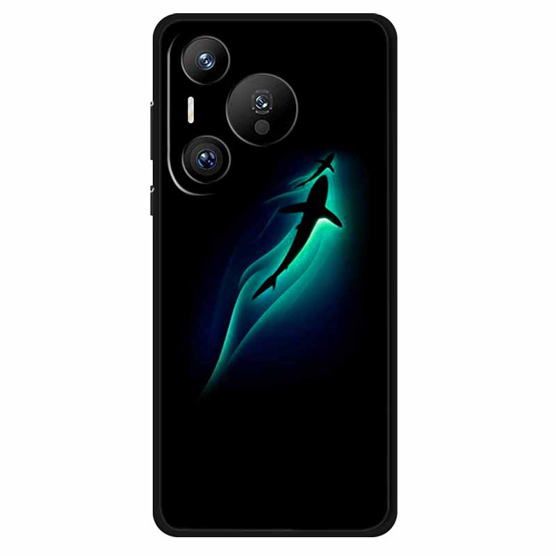 For Huawei Pura 70 Ultra Pro Case Silicone Animal Painted TPU Soft Phone Back Cover For Pura70 Pro+ Lion Shockproof Case Pura70