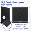 12 Pieces Acoustics Foam Wall Tiles Soundproof Foam Panel Square Wall Panels Perfect for Quiet Study Spaces and Library