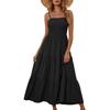 Boho Maxi Dress for Women Sleeveless Tiered Design Suitable As Spring Wedding Guest Dress and Cocktail Dress