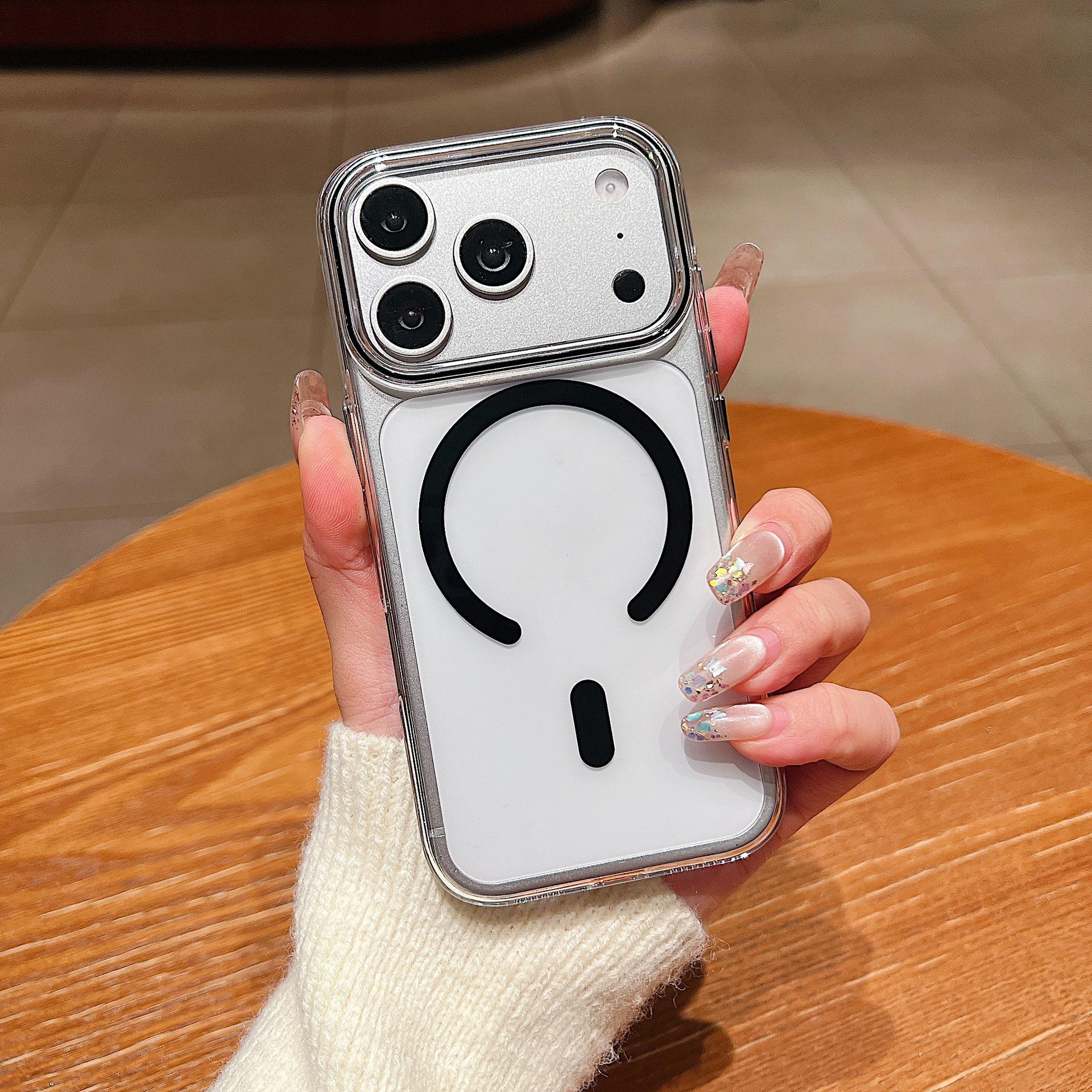 

Compatible Apple 17Promax Magnetic Charging Case: High Transparency Drop Protection for iPhone 16 iPhone 14 Pro Max