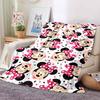 6 Sizes Warm Soft Disney Cute Minnie Cartoon Blanket Fluffy Children and Adults Luxury Gifts for Home Travel Camping Picnic
