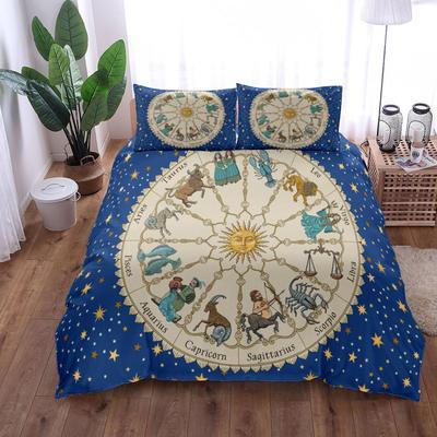 Ensemble de literie bleu carte des étoiles king queen double full twin simple housse de couette taie d'oreiller ensemble de linge de lit