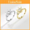 Sunflower Spin Ring For Women With Copper Material And Open Adjustable Fit Jewelry Gift