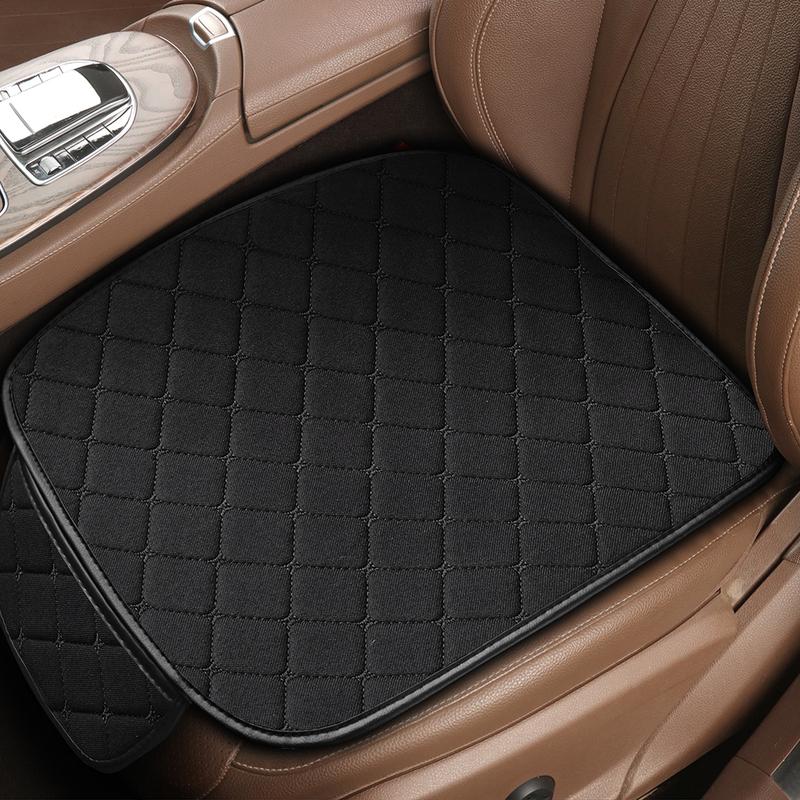 Kcimo 3Pcs Cotton and Linen Car Seat Cover Set Universal Car Seat Cover Cushion Car Seat Protector Interior Car Accessories