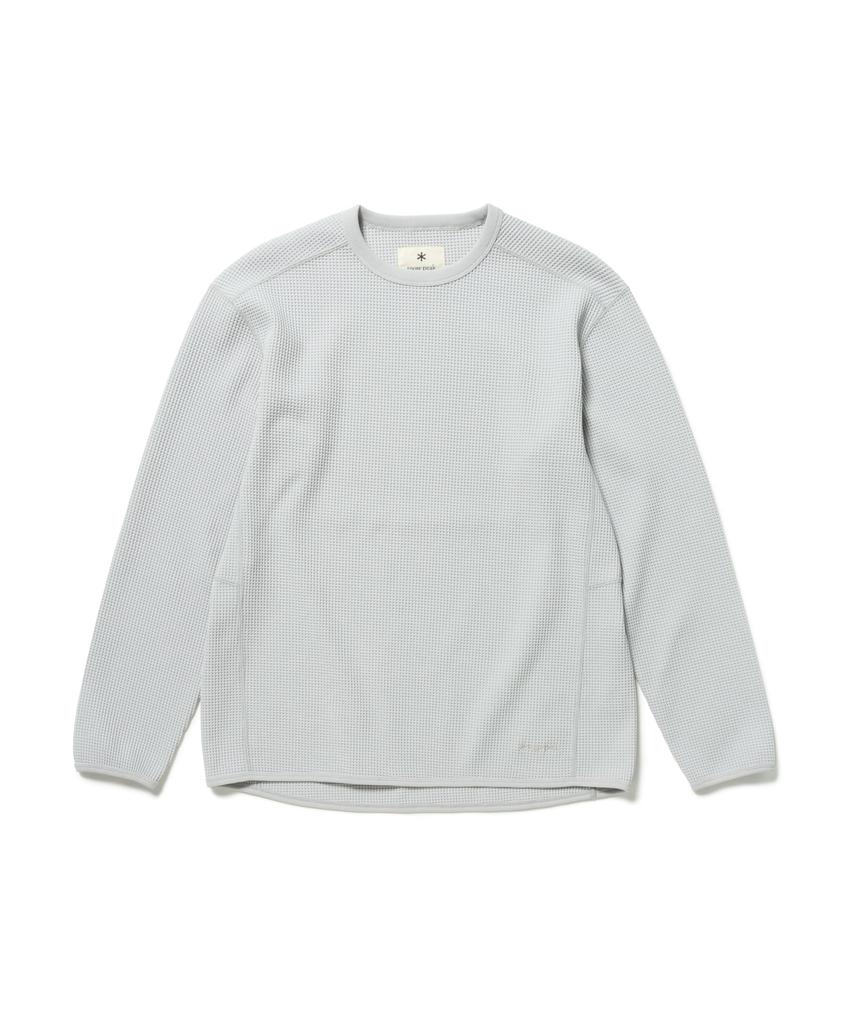 Long T Dry Waffle Long Sleeve Size M LIGHT GRAY Festival Camping Outdoor [Snow Peak] T-Shirt T-Shirt SW-25SU010