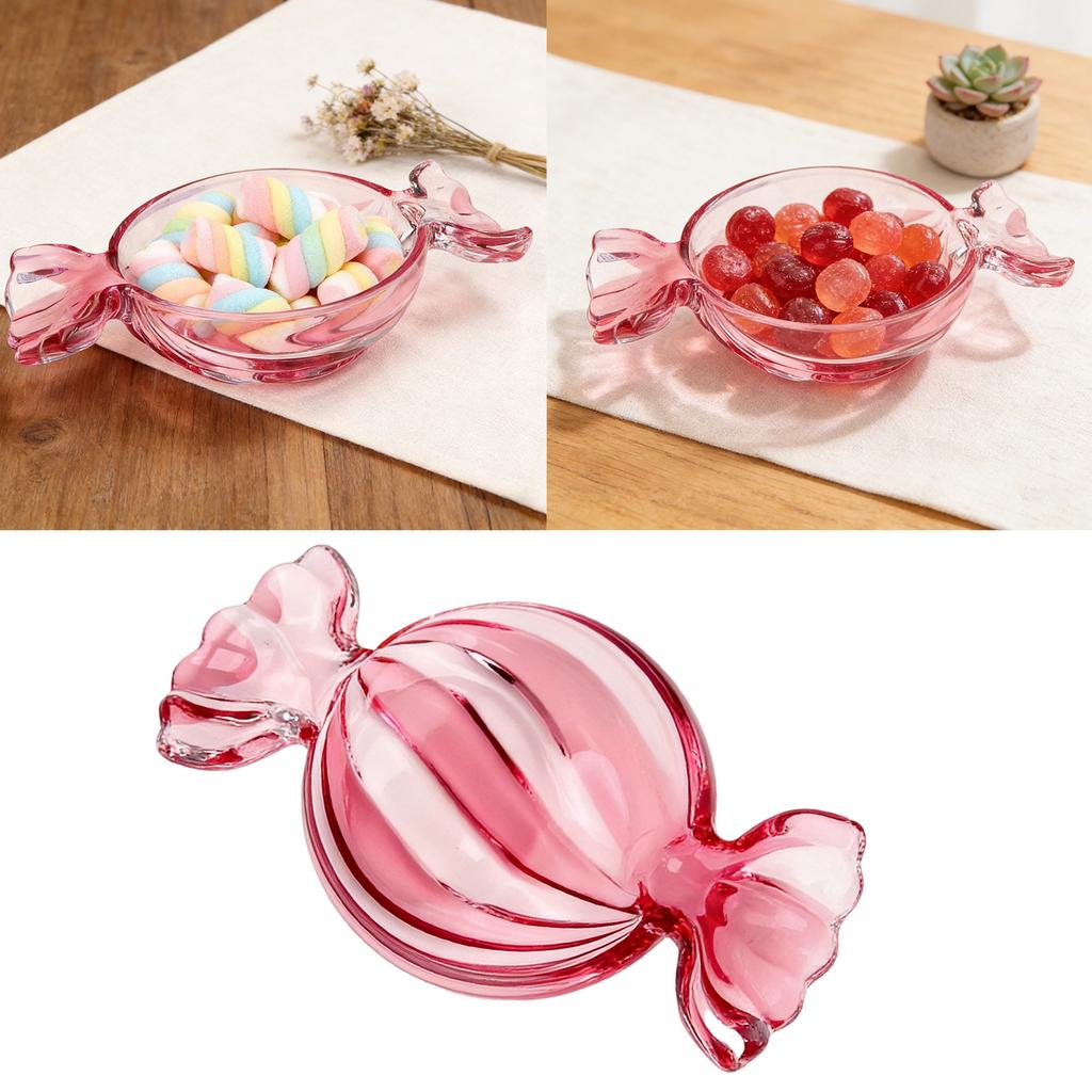 Christmas Platter Dish Glasses Candy Platter,Decorative Serving Tray for Holiday Desserts,Cookie and Candy Displays