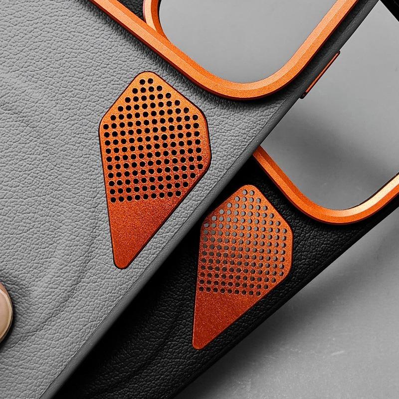 For OPPO Find X9S Pro Case For MagSafe Magnetic Leather Silicone Heat Dissipation Cover Metal Lens Frame Shell Shockproof Bumper