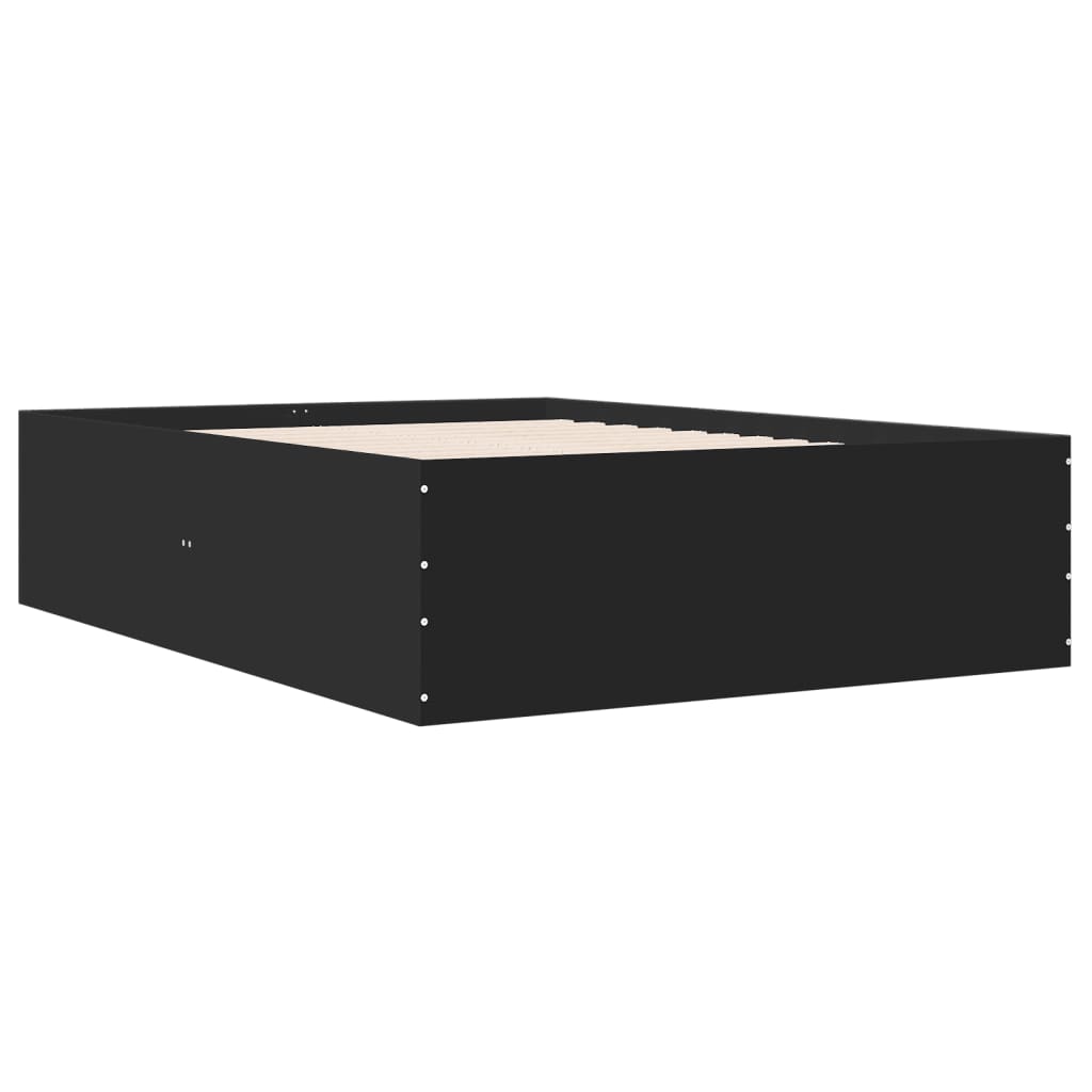 Bed Frame Black 120x200 cm Particleboard
