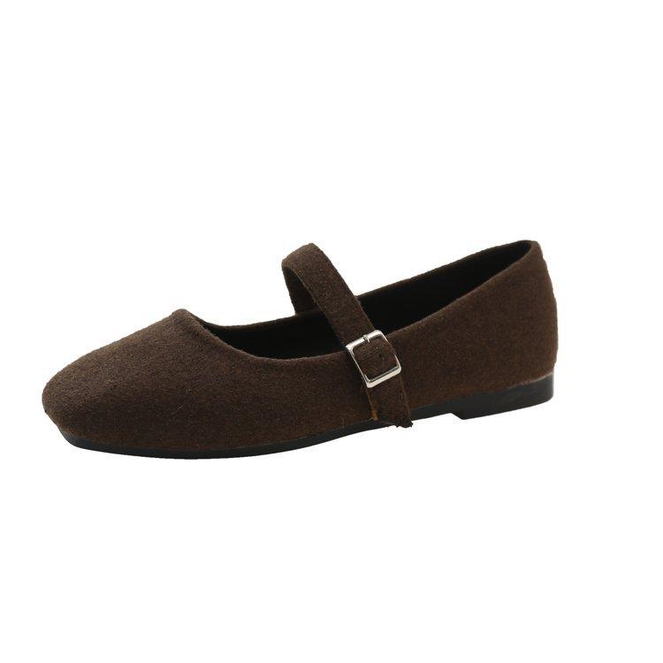 Fashion Spring Autumn Women's Flat Mary Janes Shoes Square Toe Ballet Flats for Female Buckle Strap Ladies Shoes Women Shoes Zapatos2025
