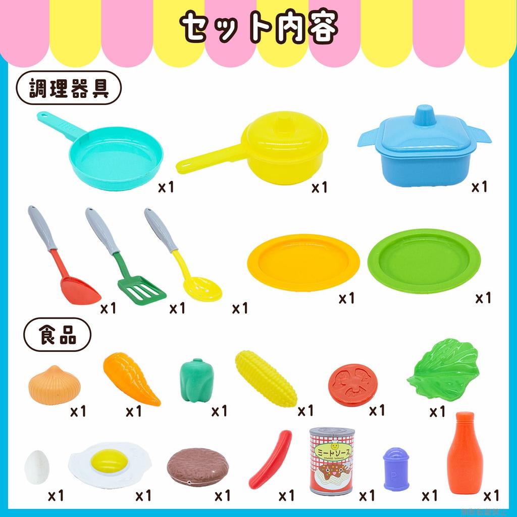 Onda Play House Set Play House Kitchen Set Ingredience Zelenina Hamburger Pánev Hrnec Nádobí Koření Předstíraná hra Vzdělávací hračka Hračka nemůže být