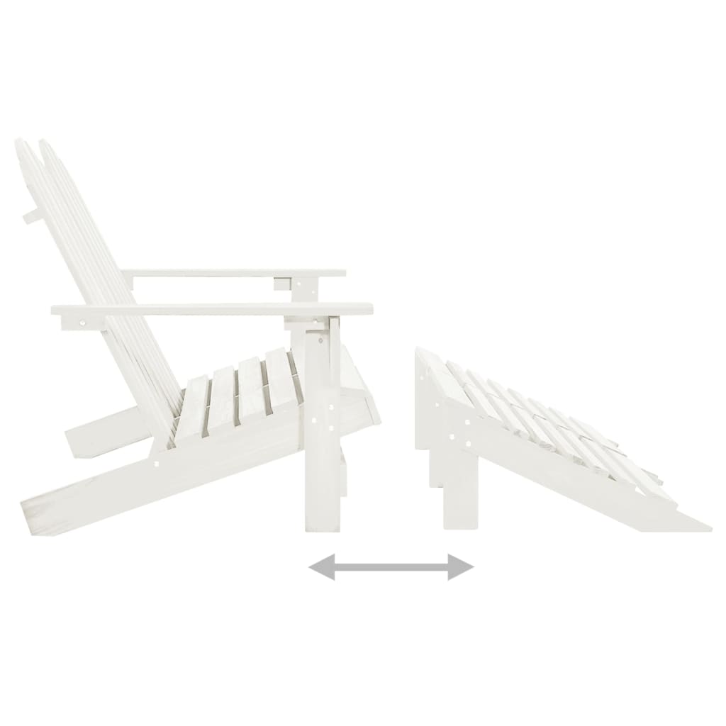 Vidaxl 2-Seater Adirondack Garden Chair with Footrest, Fir