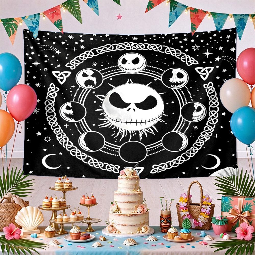 Moon Phases Jack Wall Tapestry Art For Birthday Wedding Party Backdrop Family Gift