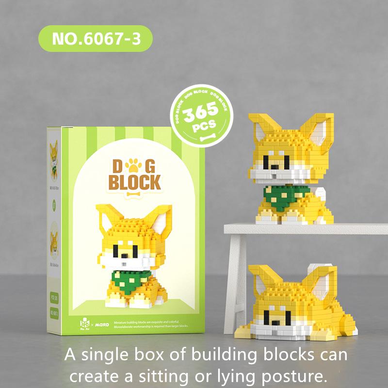 Creative And Interesting Mini Puppy Series Building Blocks Children's Educational Assembly Toys Cartoon Ornaments Birthday Gifts