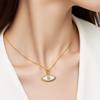 European and American New Creative Turkish Evil Eye Oil Drop Necklace Vintage Simple Elegant Micro Inlaid Evil Eye Collarbone Chain