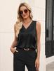European Summer Women's Satin V-Neck Camisole Sleeveless Top