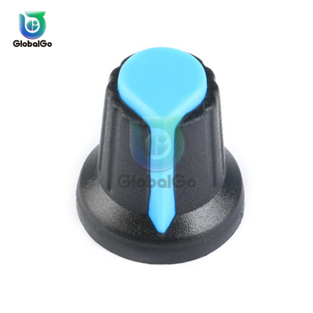 5PCS/lot WH148 Potentiometer Knob Cap Kit Plastic Knobs Cap 6mm Shaft Hole AG2 Yellow Orange Blue White Red