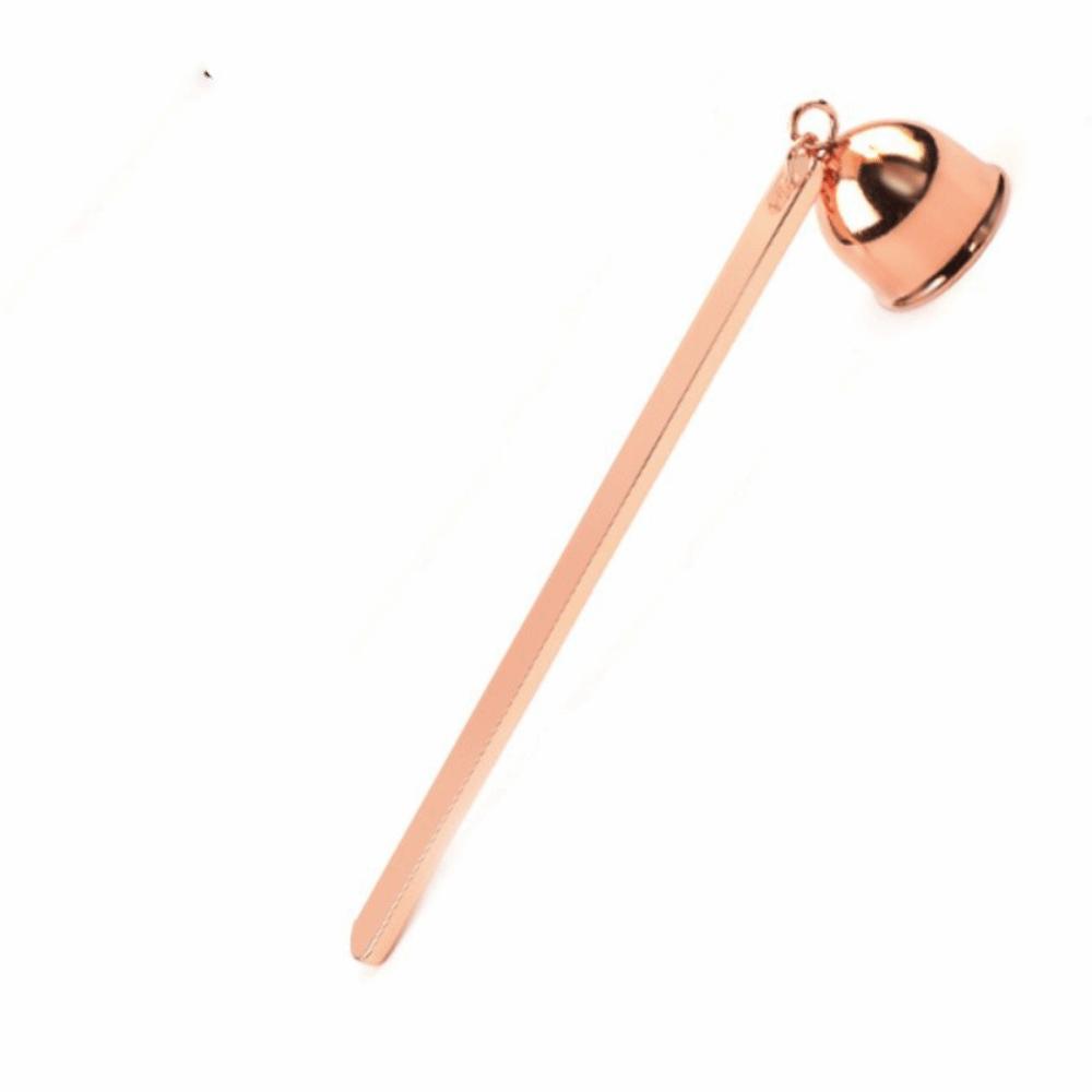 Stainless Steel Candle Extinguisher Long Handle Anti-Slip Wick Snuffer Bell Shape Retro Candle Flame Snuffer Gift Idea