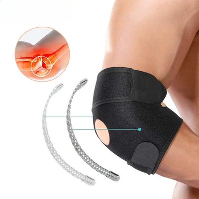 1 Stück Ellenbogenbandage, verstellbare Ellenbogenstütze mit Doppelfederstabilisator, Ellenbogengurt für Tennisarm, Schmerzlinderung bei Sportverletzungen