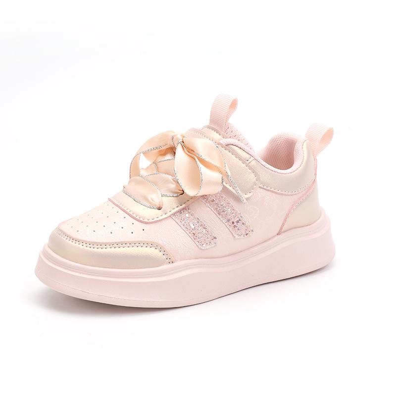 Girls' board shoes, low-top white sneakers, autumn new style little girls' sports shoes, stylish and versatile kids shoes