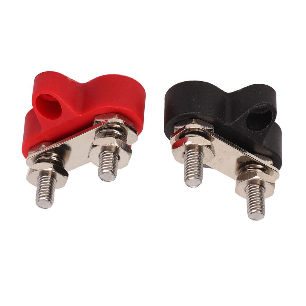 1 Pair 48V Battery Power Stud Stainless Steel Post Bus Bar Terminal Block for Truck RV Boat