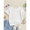 European sizes New Fashionable Round Neck Short Sleeved T-shirt for Girls, Featuring a Cute Cartoon 'turtle' Pattern Print for Summer