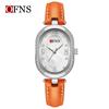 Oufanni Women's Vintage-Style Diamond-Inlaid Oval Mother-of-Pearl Watch - Waterproof Quartz with Light Luxury Appeal