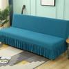 Folding Sofa Bed Cover Without Armrests, Solid Color Thickened Sofa Bed Cover, Simple Modern Sofa Cover All-Inclusive Skirt