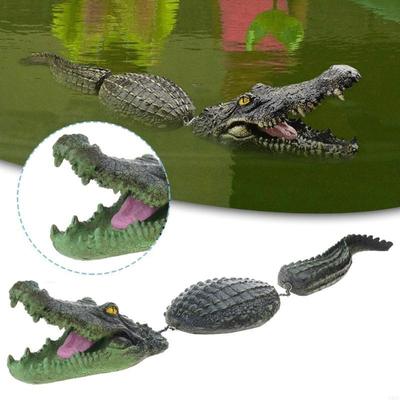 Y5JC Realistic Floating Alligators Decoys Garden Statues Floating Alligators Decoys
