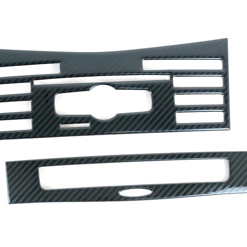 Carbon Fiber Color Car Console Air Condition CD Button Panel Frame Trim For Mercedes Benz E Class W212 2014-2015 Accessories
