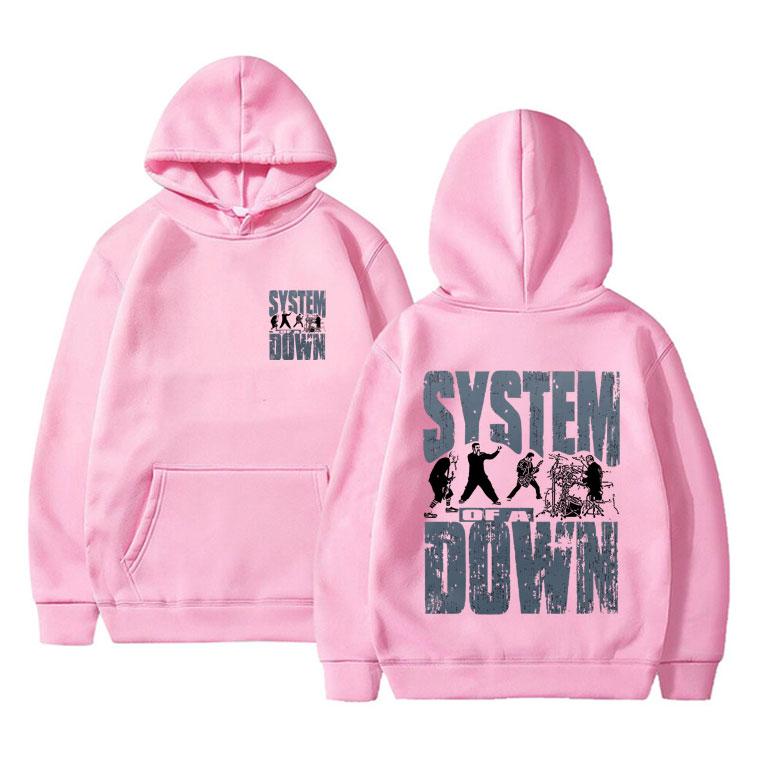 90s Vintage Rock Band System of A Down Print Hoodie Unisex Casual Sweatshirt Men Women Alternative Metal Music Pullover Hoodies