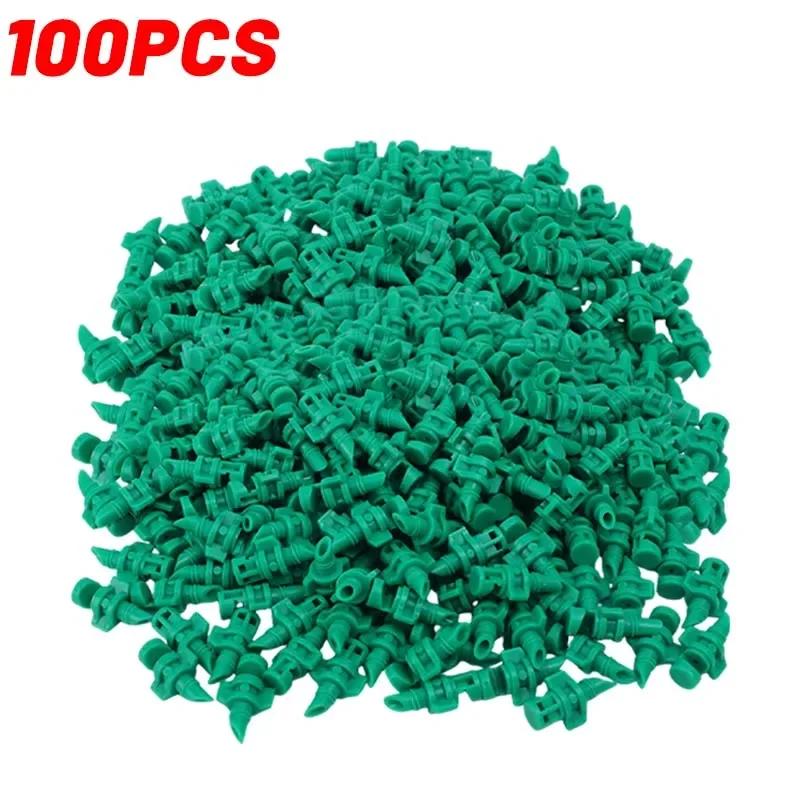 100pcs Micro Atomizing Garden Sprinkler Nozzle 90 180 360 Degree Refraction Micro Water Spray Misting Nozzle Garden Irrigation
