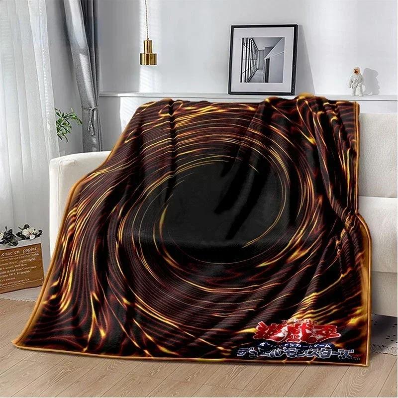 Anime Yu Gi Oh karciany koc do rzucania niebieskie oczy biały smok Anime Cartoon miękki pluszowy koc sypialnia narzuta Home Decor