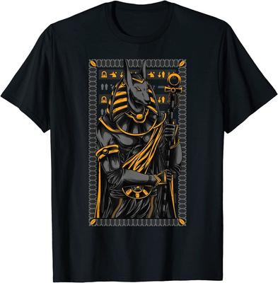 Starověký Egypt Hieroglyf Egyptský bůh Anubis Unisex tričko