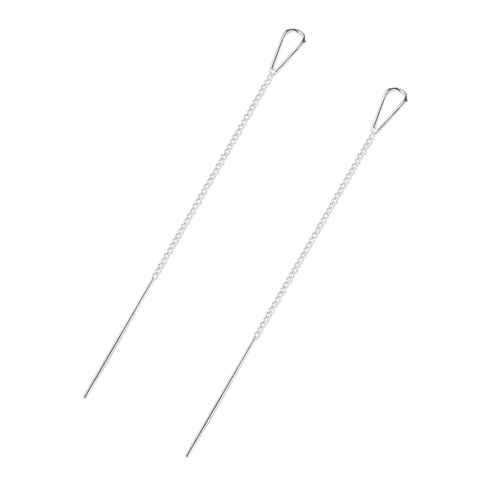 

Sophisticated Droplet Shaped Silver Ear Wires Lightweight Anti Allergy Ear Pendant Accessories For Formal Events