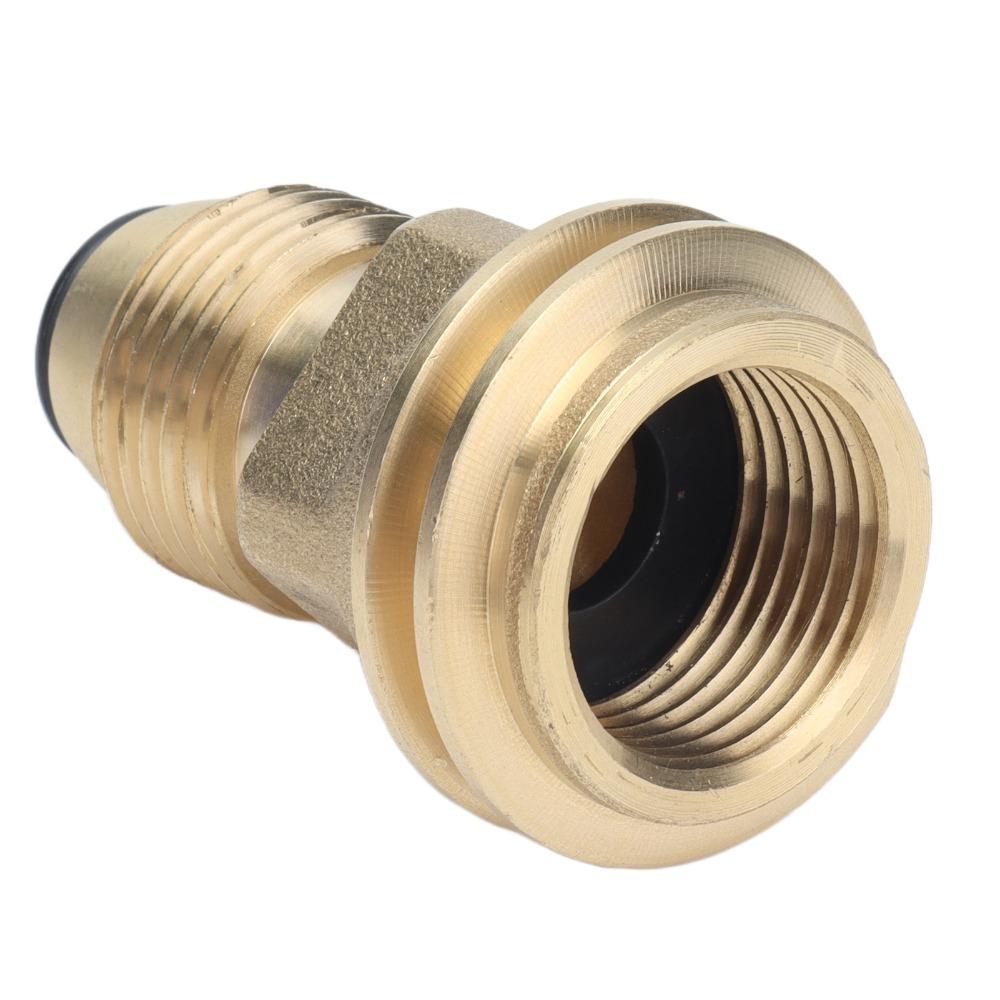 Adaptor rezervor propan din alamă solidă Convertește POL la QCC1/Tip 1 Pentru supapa de service a rezervorului LP Adaptor POL la QCC1 Conexiune rapidă