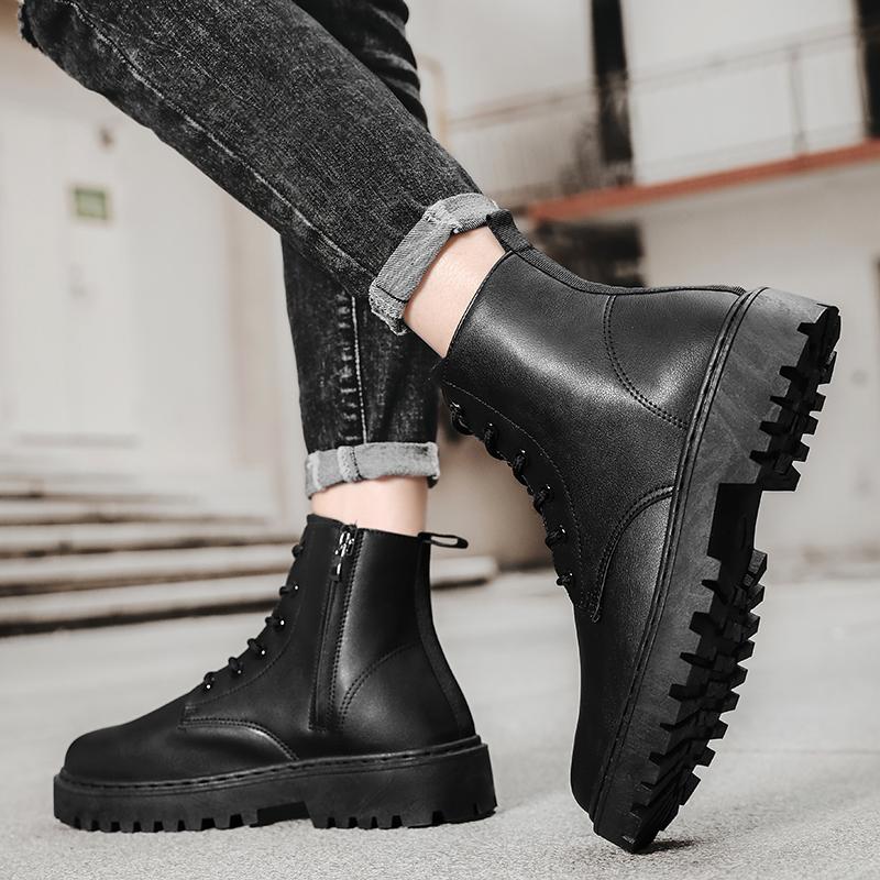 Men's Boots Outdoor Motorcycle Boots Casual Martin Boots Leather Boots