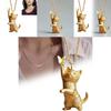 Butterfly Cat Charm Necklace Alloy Snake Chain For Daily Wear And Casual Style