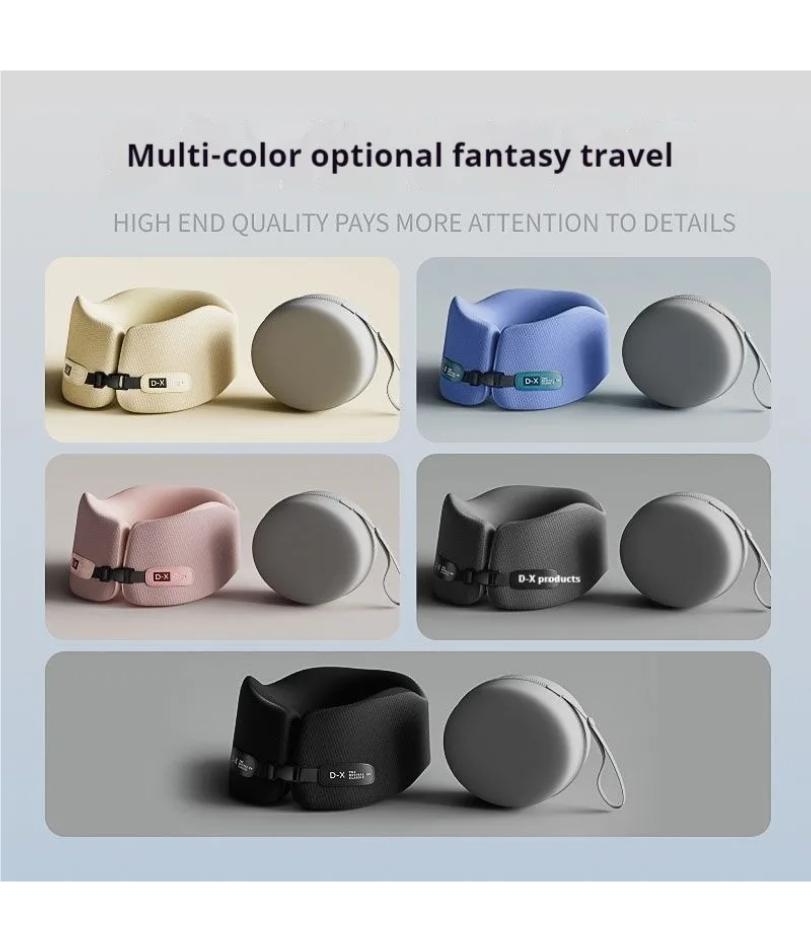 Reisekissen, U-förmiges Nackenkissen aus reinem Memory-Schaum für Flugzeug, Büro, Nickerchen, Nackenkissen, Flug, Schlafen, Kopf- und Nackenstütze