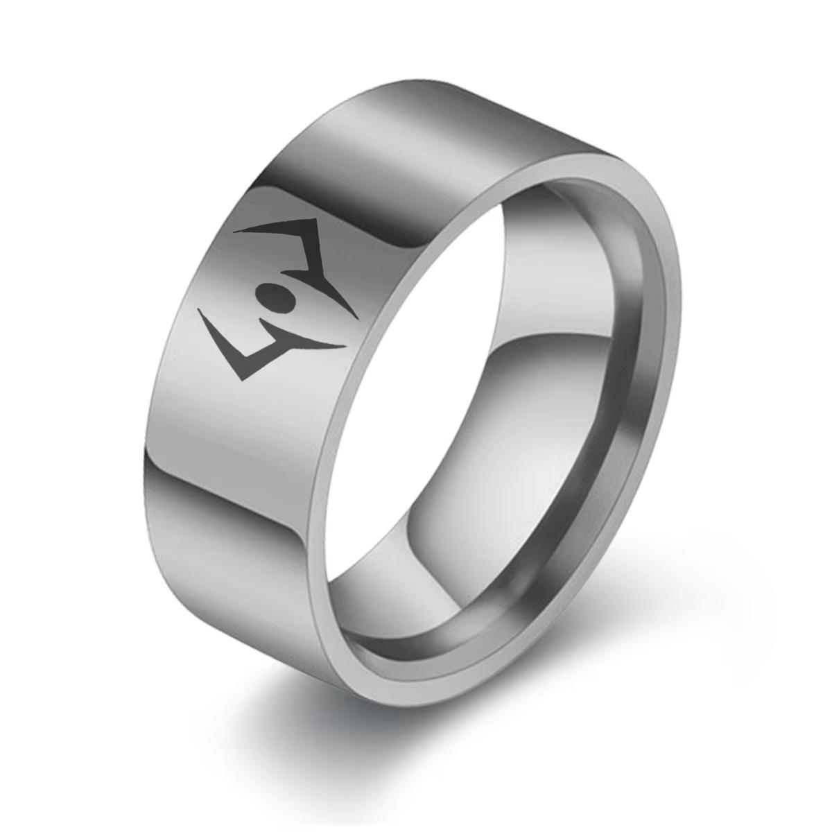 

Anime Dr.Stone Ring Ishigami Senkuu Cosplay Unisex Adjustable Opening Rings Jewelry Props Accessories Gifts 6 серебряный