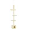 Cat Tree Scratching Post Adjustable Height Dim. 440L x 31D x 240 - 270H cm 4 Activity Levels with Condo