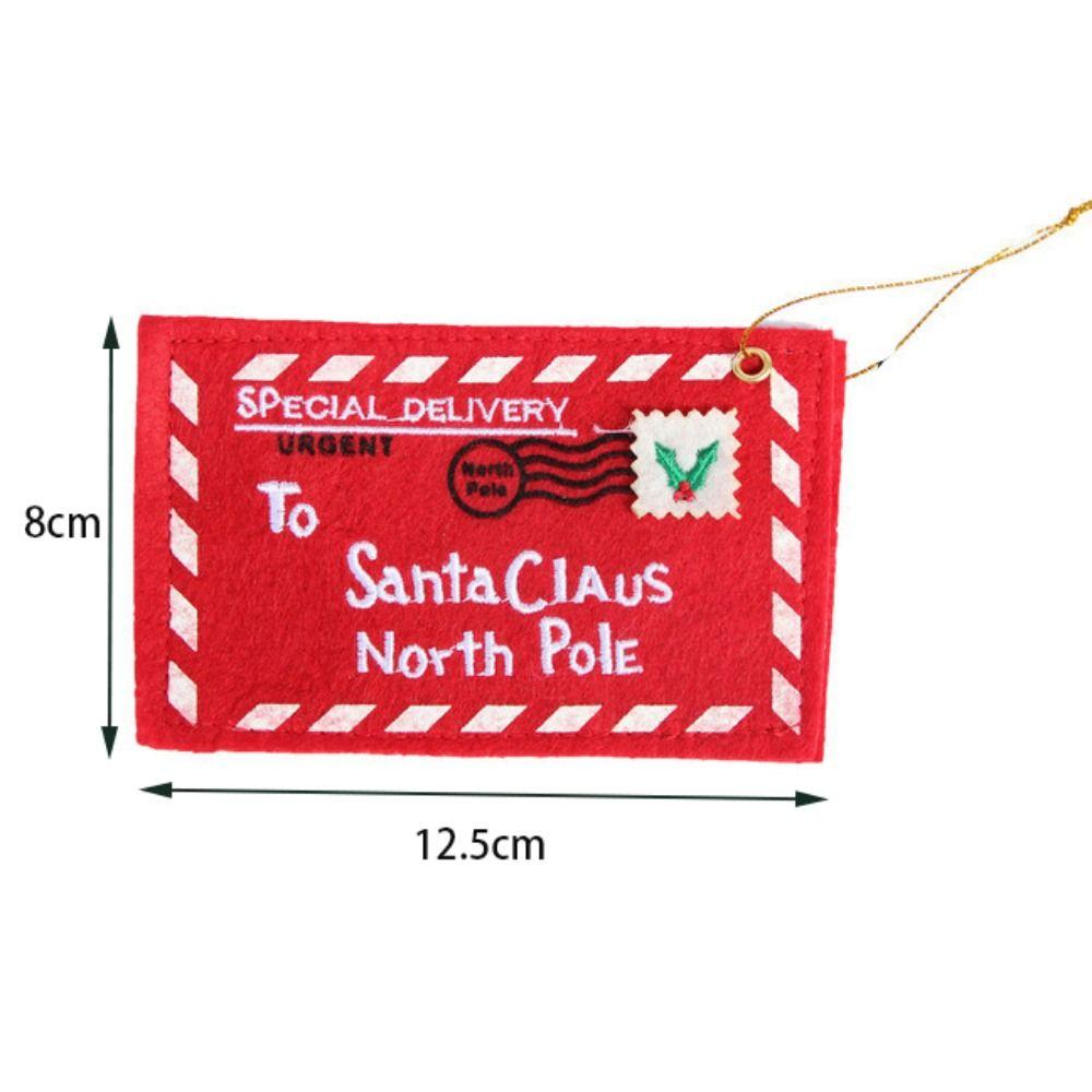 Tree Decoration Pendants Red Decoration Gift Bag Alphabetic Envelope Red Envelope Embroidery Card