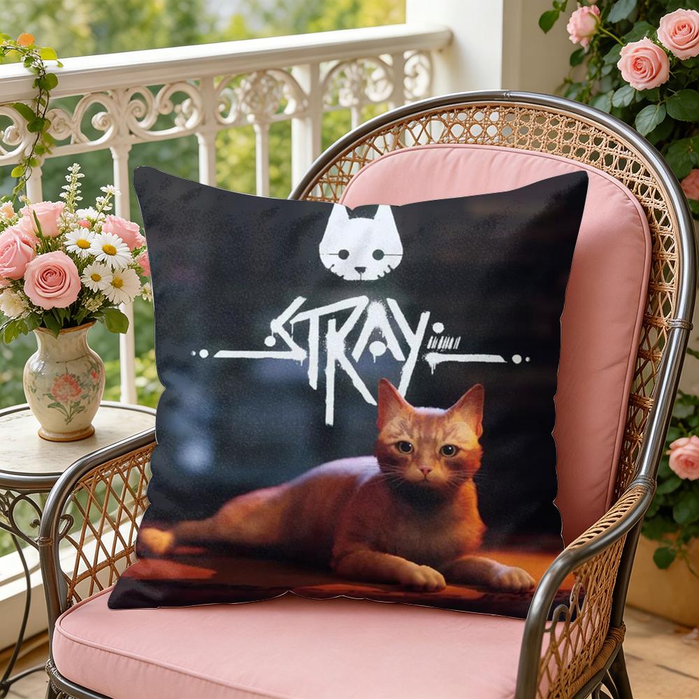 Game SStray Cushion Cover Soft Plush Throw Pillow Cover  DoubleSided Decorative Cushion Case  Sofa Bedroom Home Decor