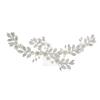New bridal headdress rhinestone pearl comb metal leaf handmade hair accessories soft pottery flower plate hair comb