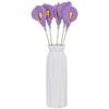 Handmade Crochet Calla Lily Flower Bouquet Artificial Floral Arrangement for Home Decor and Office Styling with Dried Flowers
